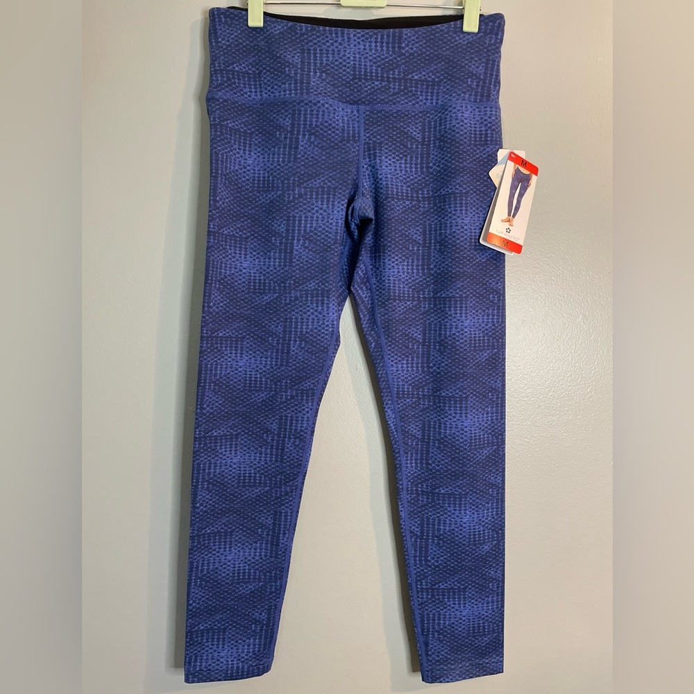 TUFF ATHLETICS Womens High Waisted Legging with Pocket SZ/Med Blue NWT UPF 40+